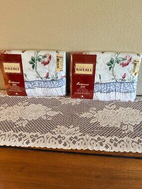 2-Waverly Fieldcrest Flat King Sheets, NEW, never opened